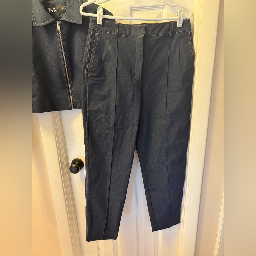 Zara Navy Blue Pants & Jacket Set - Picture 7 of 7